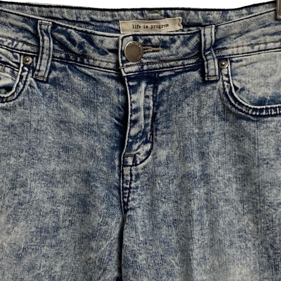 Life in Progress Women's Acid Wash Distressed Jeans Size 27 Slim Grunge Y2K - Picture 4 of 10